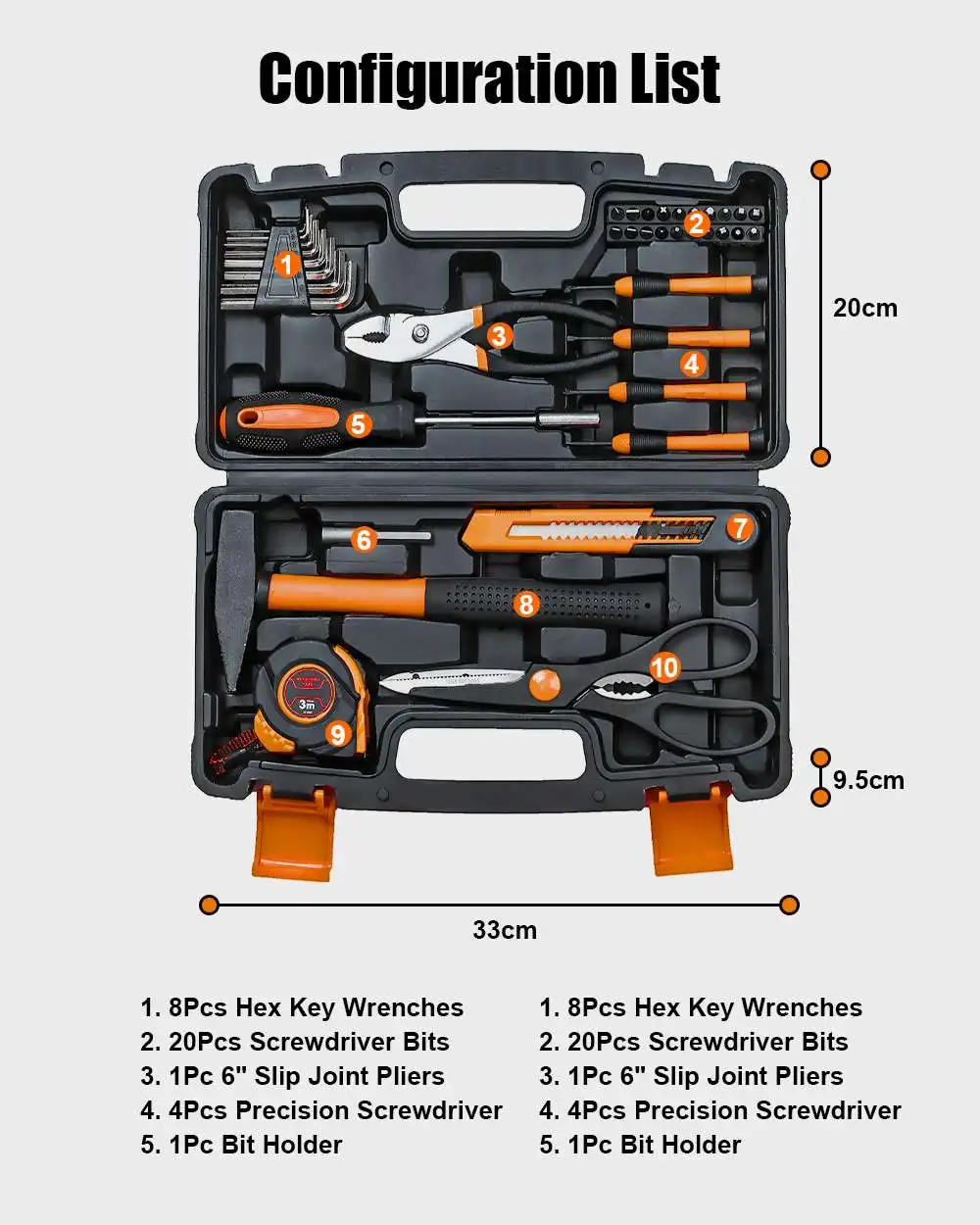 TOPSHAK TS-CH4 39Pcs Toolkit Steckschlüssel Schraubendreher