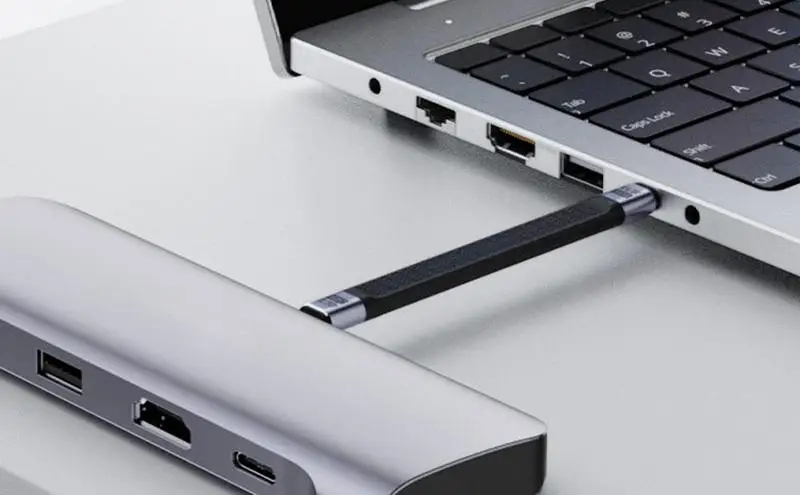 Elbow USB 4.0 Gen3 40Gbps FPC Cable PD 240W 5A Fast Charging Type C to Type-C Cable Thunderbolt 4 8K@60Hz Cable USB C Data Cabel - Image 4