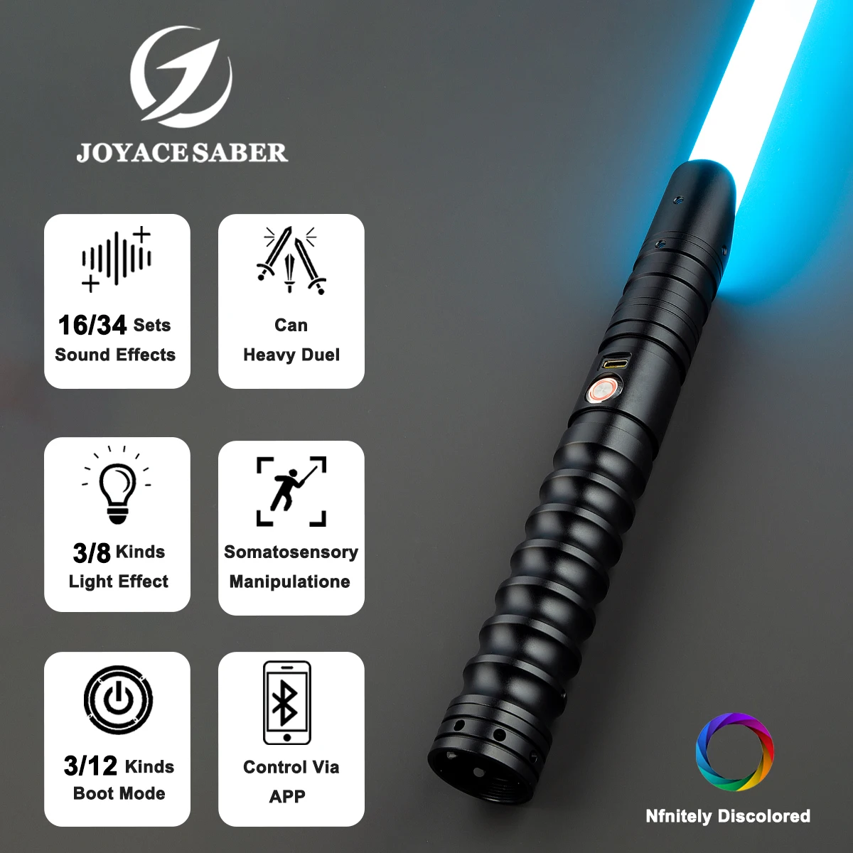 Joyacesaber Xenopixel Spada Laser Con Effetti Sonori Jedi Pixel Light Saber Metal Heavy Dueling Laser Sword Cosplay Giocattoli Luminosi