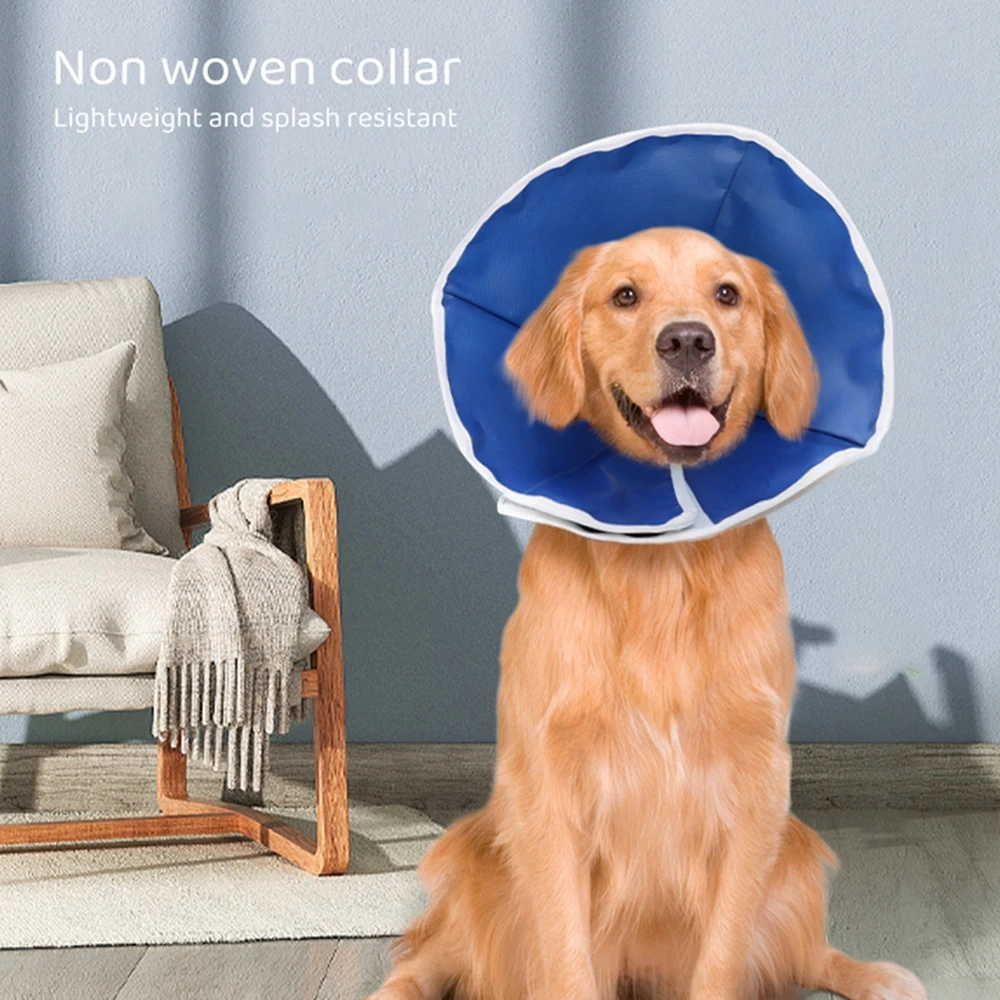 

Pet Protective Collar for Dogs Cats Bite Resistant Anti Licking Multi-function Elizabethan Cone for Wound Healing Grooming