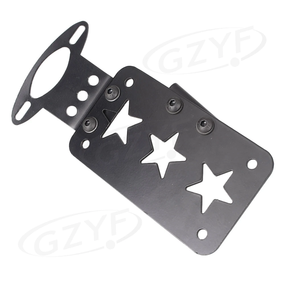 Universal fit Motorcycles Star License Plate Holder Rack Mount Bracket