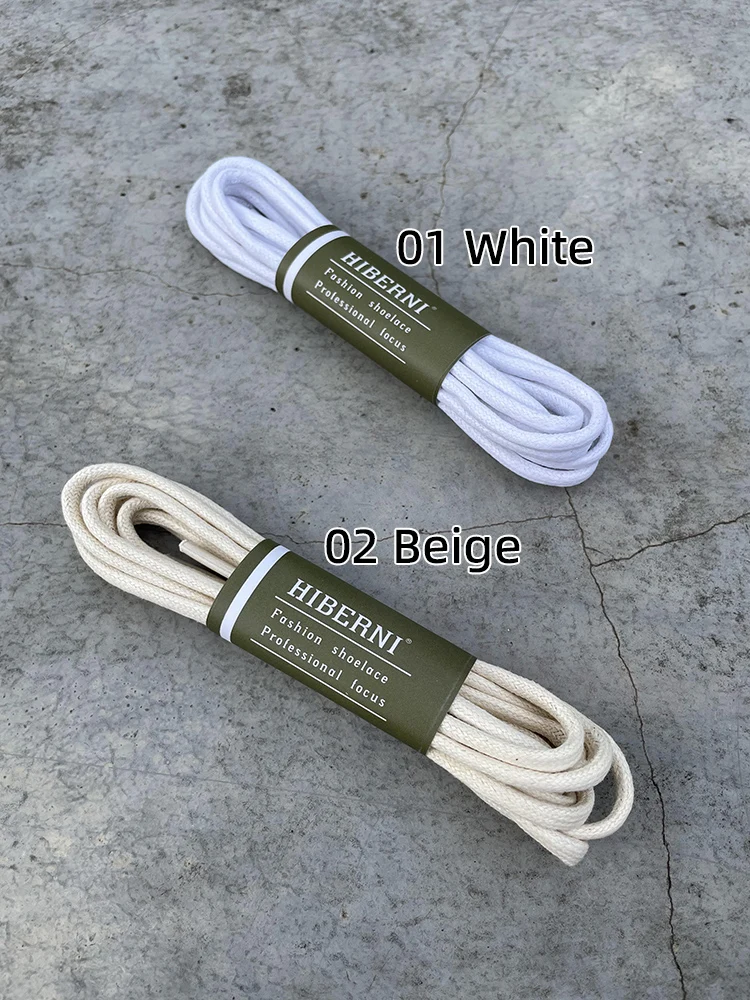 3.5mm cotton shoe laces 60/70/80/90/100/120/140/160/180cm waxed shoelaces rope accessories