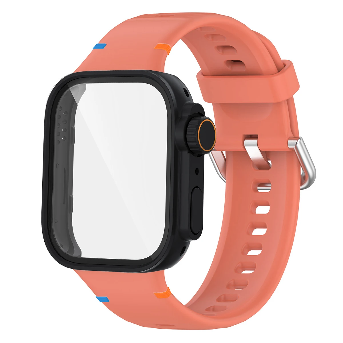 Versatile Protection Bundle: Silicone Sport Band, Full Cover Case & Tempered Glass Film