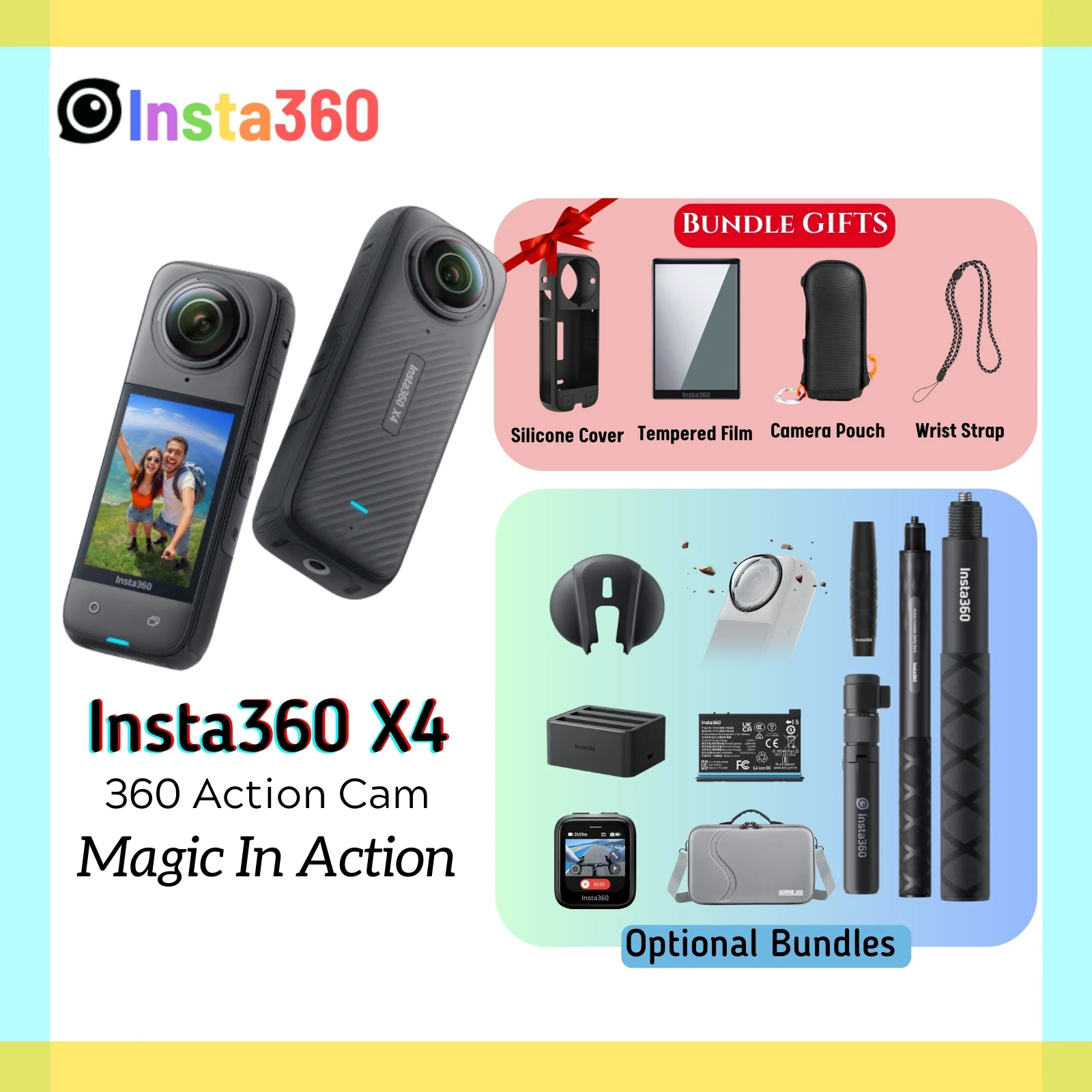新品 insta360 X4 Amazon.com : Insta360 X4 Endurance Bundle - 8K Waterproof 360