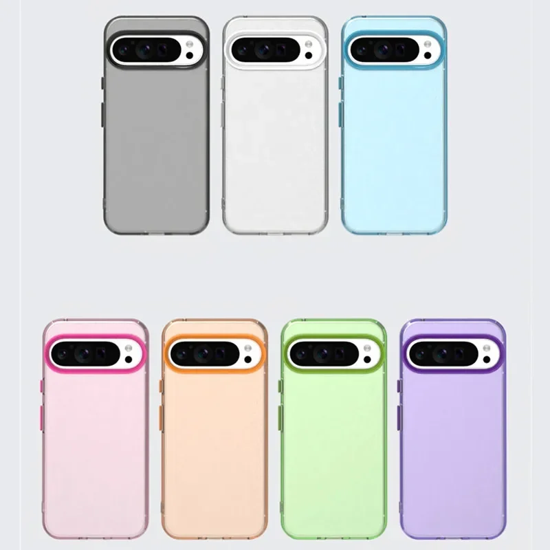 Candy Color Translucent Matte Shockproof Protective Bumper Case