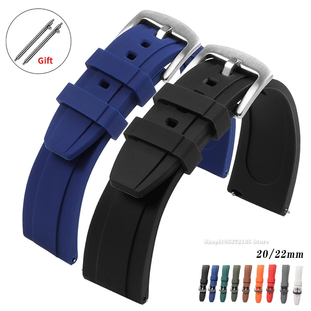 Universal Quick Release Silicone Watch Strap - Waterproof Wristband Accessory