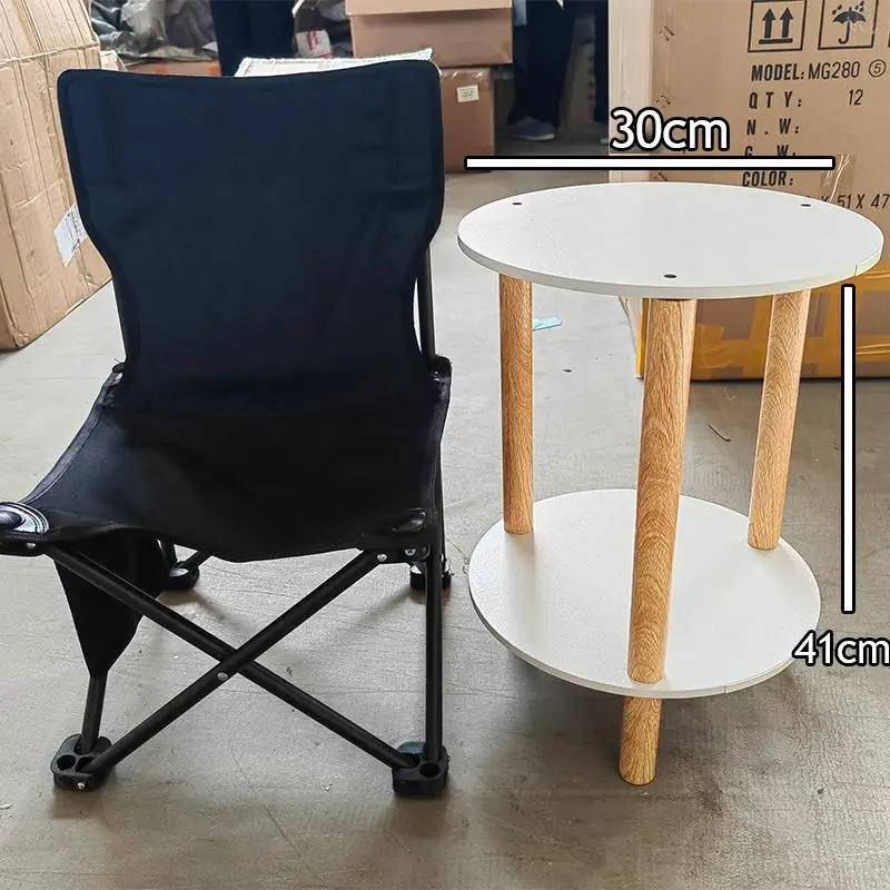Description Picture 2 of itemModern Wood Bedside Table Living Room table Sofa Sedentary Dining table Small Bed Side Table Round Night stand Bedroom Furniture
