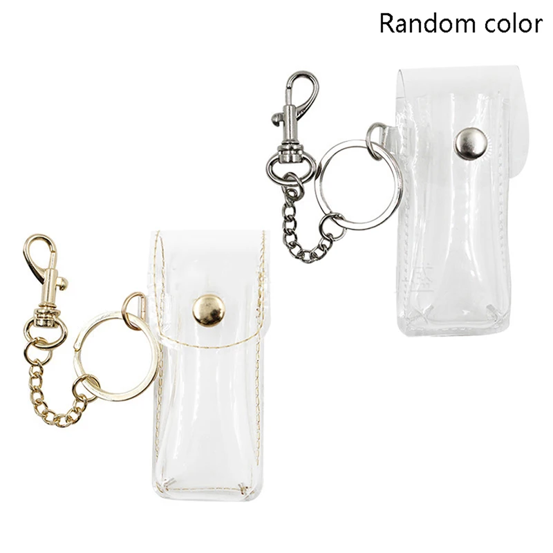 

Chapstick Pouch Keychain Transparent PVC Fashion Lipstick Holder For Outdoor Lip Balm Lipsticks Keyrings Gifts Accessory