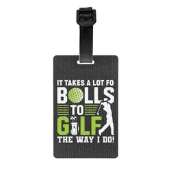 Custom Golf Quotes Luggage Tag With Name Card Privacy Cover ID Label for Travel Bag Suitcase