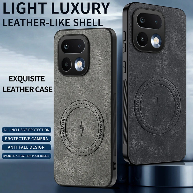 Luxury Classic Leather Magnetic Phone Case - Premium Design