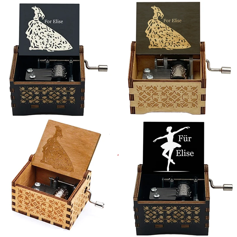 Home Office Decoration For Elise Music Box Wooden Girlfriend Birthday Valentine's Day kids girls Lovely Christmas Presents