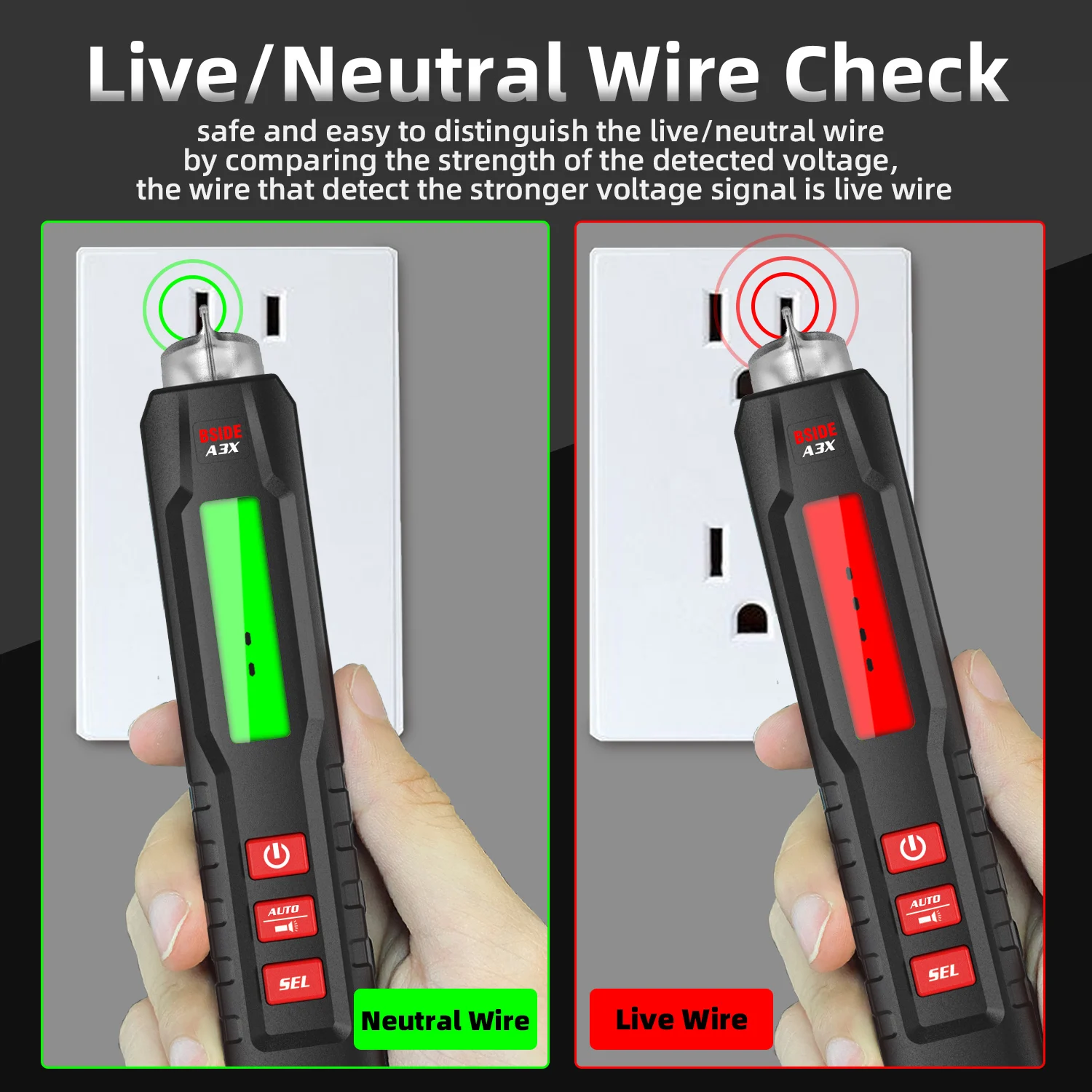 Smart Digital Multimeter Pen Type Multitester True RMS Voltmeter DC AC Voltage C