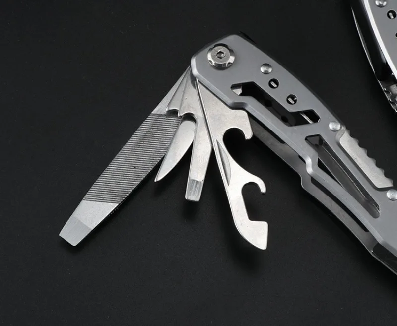 14-in-1 Multitool Klappzange Edelstahl Taschenmesser Camping Outdoor Survival Tools mit Nylontasche EDC Multi-Tool Kit – Detail 13