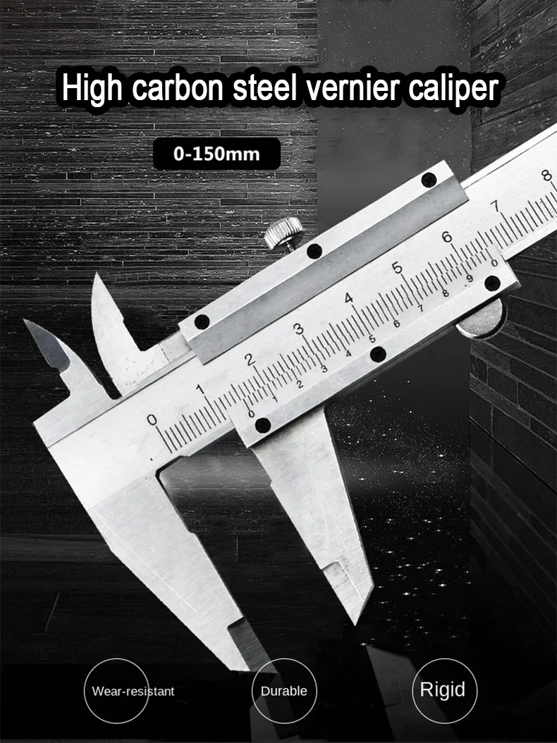 Professional Industrial Vernier Caliper Carbon Steel Precision Measurement Four Use Measuring Tool
