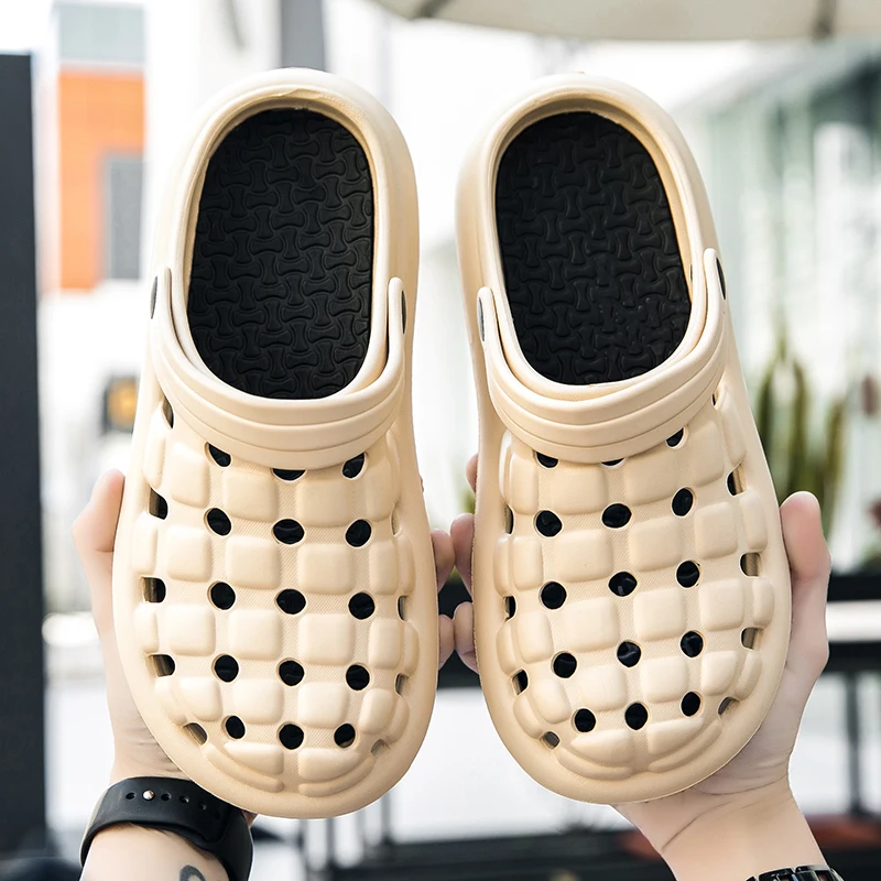 Men Shoes 2023 Summer Sandals for Women Garden Clogs Beach Slippers Men Slip-On EVA Lightweight Soft Summer Slippers Size 38-45