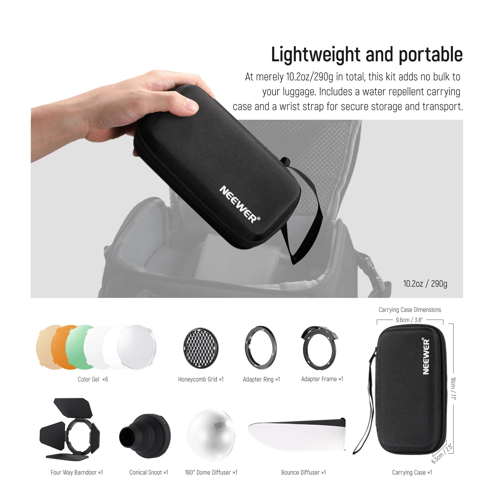 NEEWER CRM2 Magnetic Accessories Kit for Round Head Flash Z1-S Z2-C Z2-N Z2-S Z1