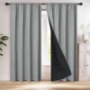1/2PC Simple Modern Solid Color Blackout Curtain Suitable For Bedroom, Living Room, Balcony, Bay Window, Home Decoration 3