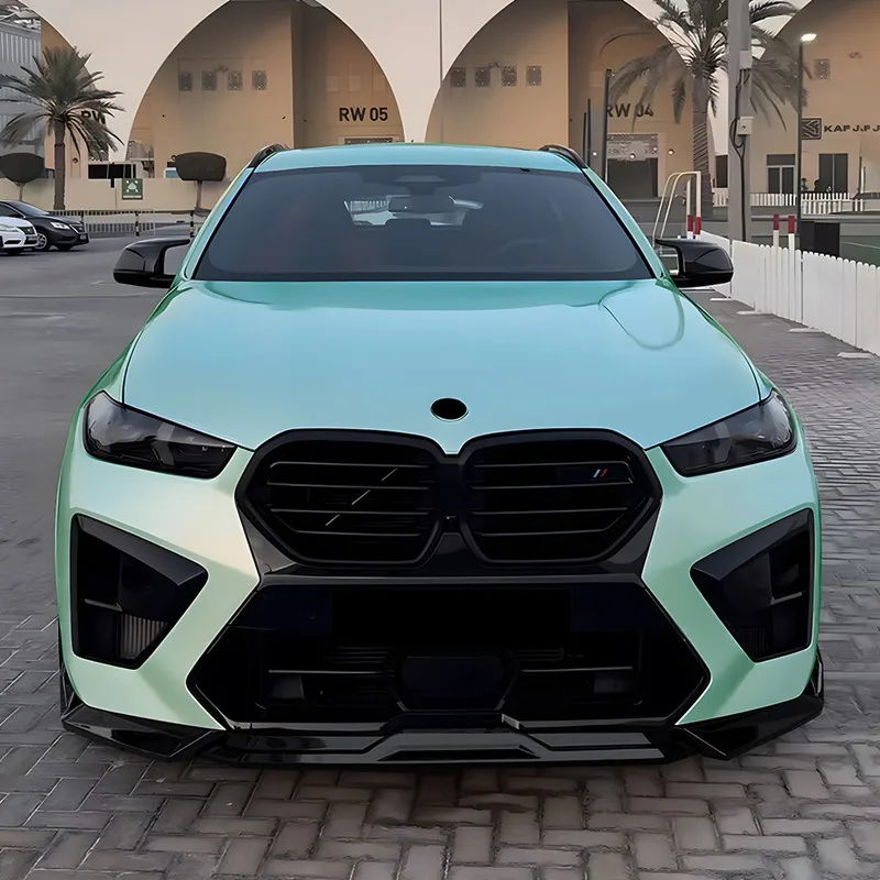 BMW X5M F95 X6M F96 LCI 2024+ 차량용 프론트 범퍼 립 스포일러 스플리터 보호 커버 바디 키트 외부 튜닝 액세서리