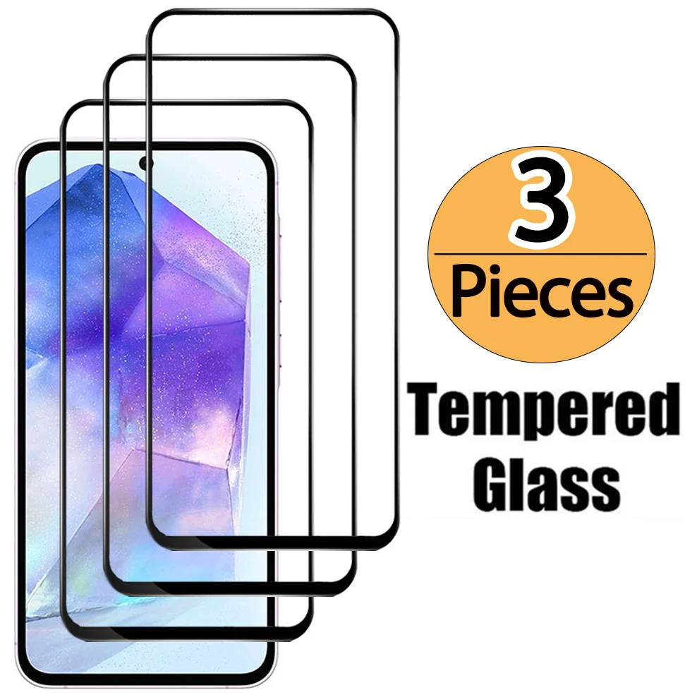 3 Pz/Lotto, Pellicola Vetro Per Samsung A55 A54 A53 A52S A51 Vetro Temperato Samsung A54 5G Glass A55 5G Screen Protector Samsung Galaxy A55 Vetro