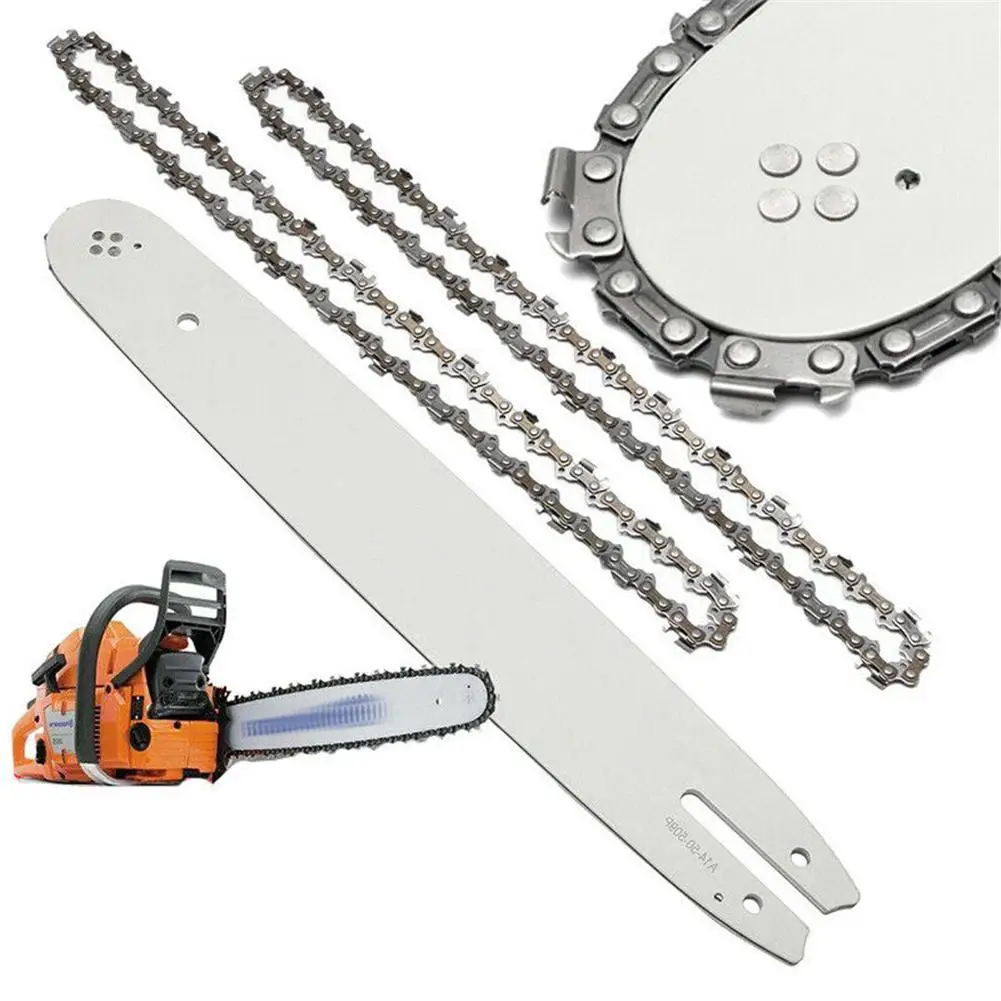 14 Inch Chain Saw Guide Bar With 2pcs Chains Replacement Part Compatible For Stihl 017 Ms170 Ms171 Ms170 / Ms180 / Ms230 / Ms250