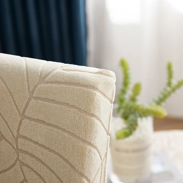 Háromdimenziós Jacquard Szék Borító Étkező Irodai Íróasztalhoz Egyszerű Textúra Rugalmassági Széke Vízálló Technológia - Image 4