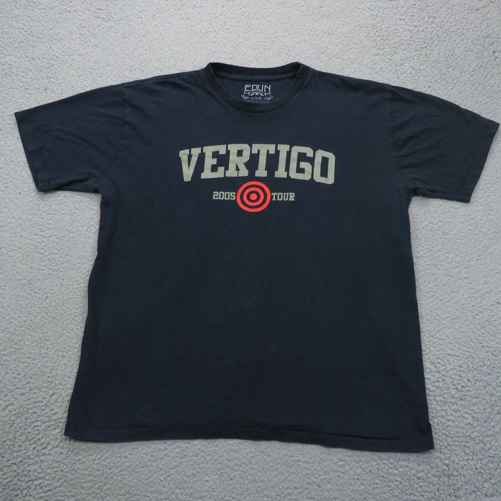 U2 Shirt Mens Xxl 2Xl Band Concert Tour Tee Vertigo 2005 Double Sided Graphic