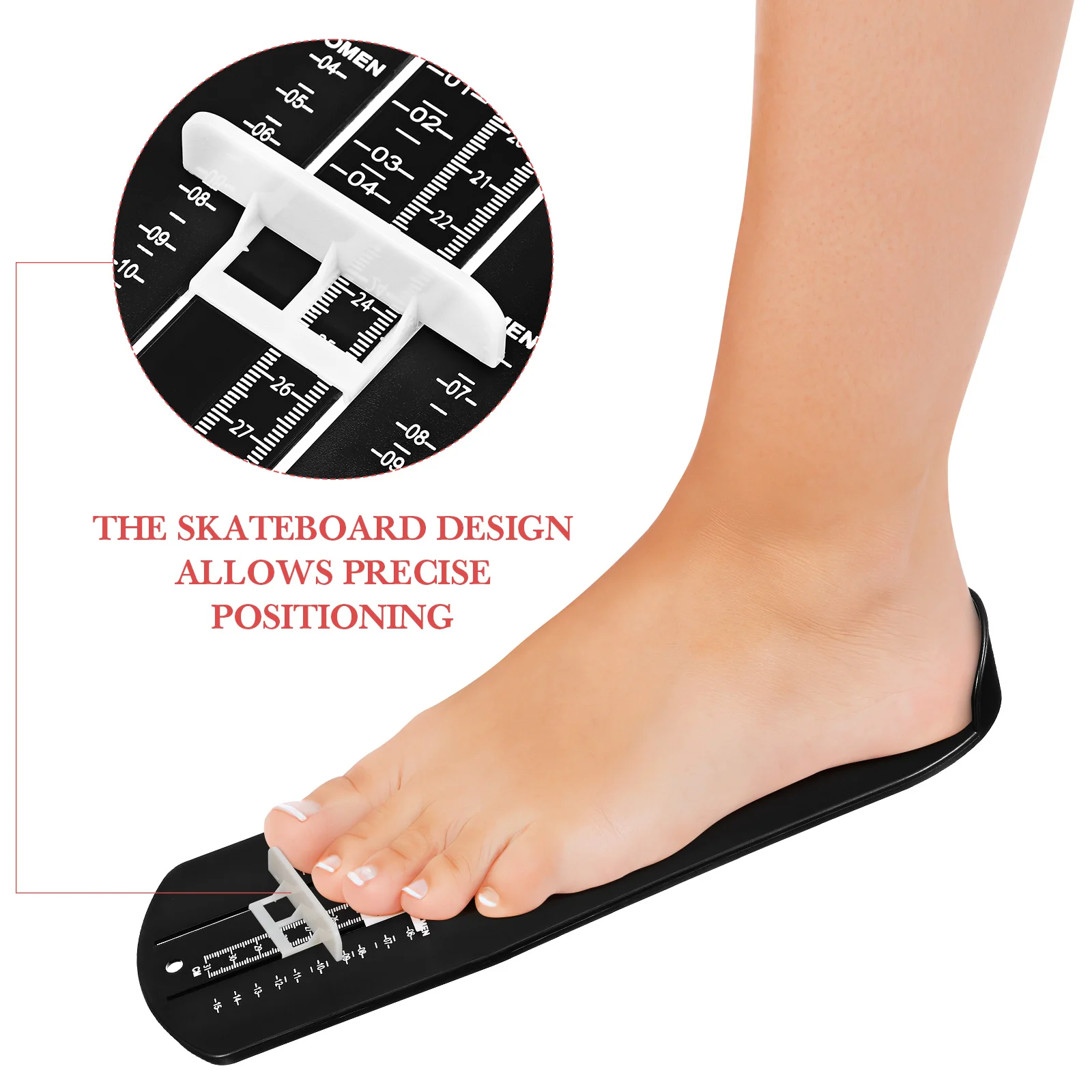 Foot Measuring Device Buying Shoes Measurer Adult Children's Printable Gauge Plastic Practical Length foot measuring device