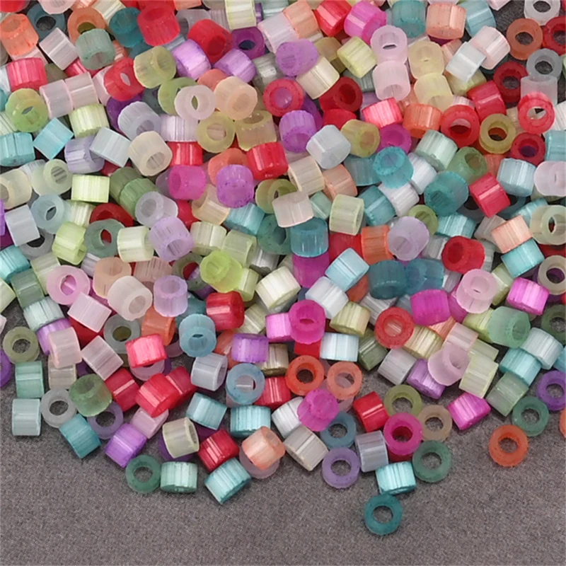 1000 Stück gebürstete Katzenaugen-Miniperlen, japanische Zylinderperlen für DIY-Schmuckherstellung, Stickerei-Zubehör – Detail 33