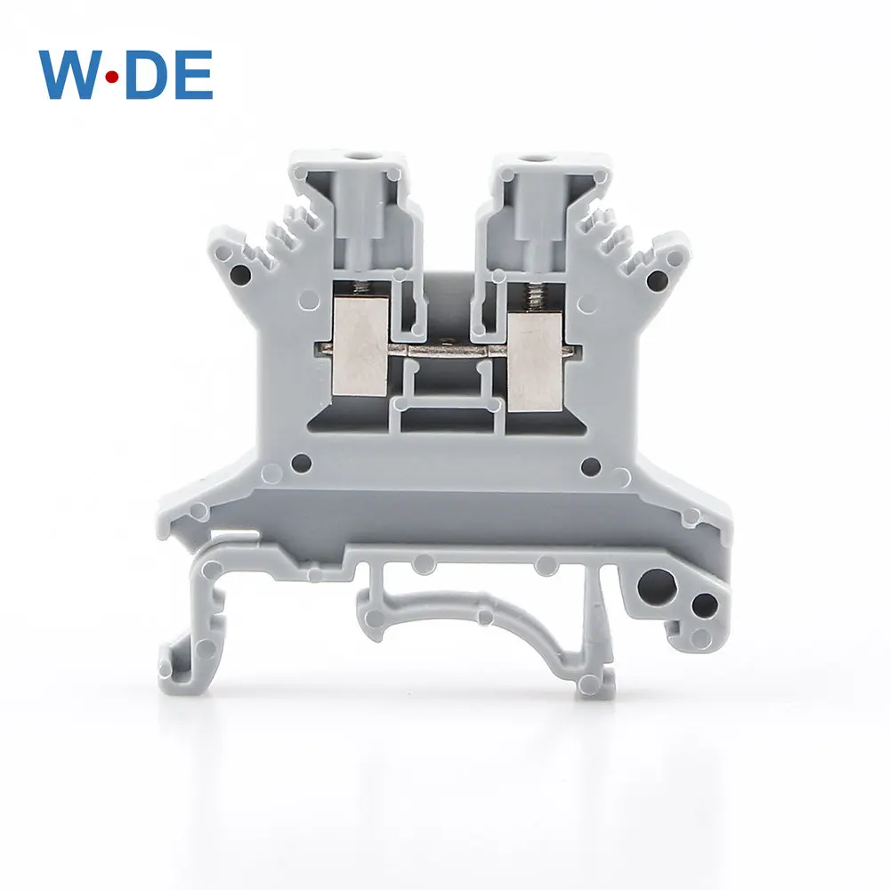 Wire Connectors Din Rail Terminal Block 10Pcs UK-1.5N Din Rail Terminal Block Universal Screw Connection Wire Connector Block Terminal Strip 16awg Wire Conductor