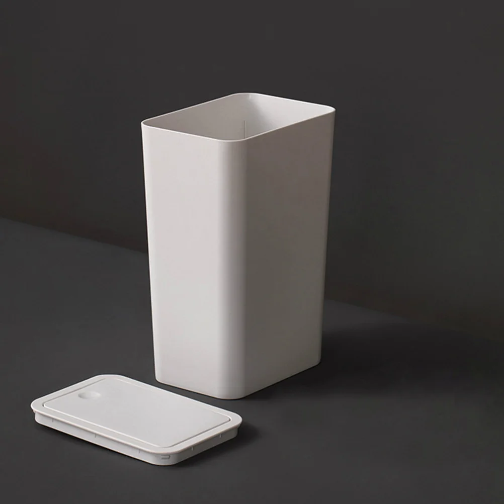 

Square Trash Can Bedroom Garbage with Lid Trashcans for Kitchens Bathroom Thicken Farmhouse Plastic Office