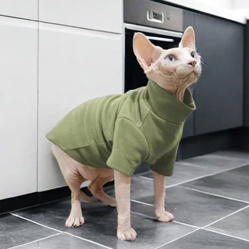 Autumn Winter Cat Hoodie for Cats Solid Pet Kitten Clothes Sphynx Maine Coon Ragdoll Pullovers ropa para gatos mascotas Shirts