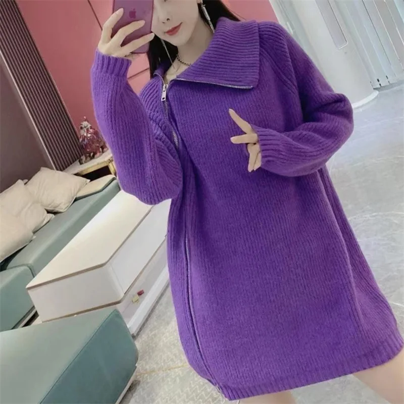 Women Thick Turtleneck Sweater Long Sleeve Knitwear