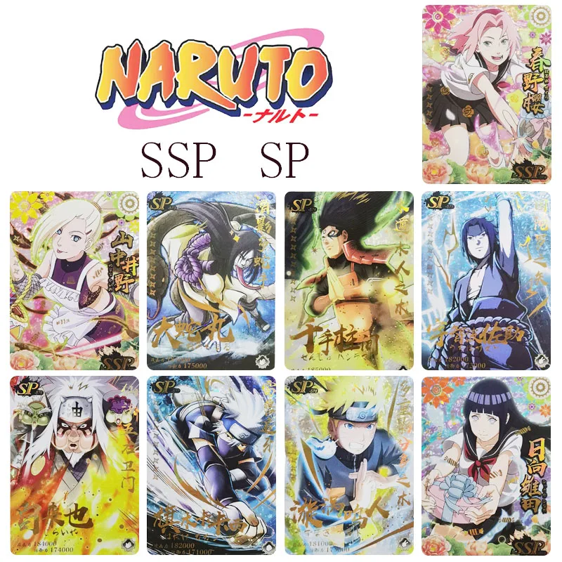 

Naruto Ssp Sp Series Haruno Sakura Hyuga Hinata Anime Characters Bronzing Game Collection Flash Card Cartoon Toys Christmas Gift