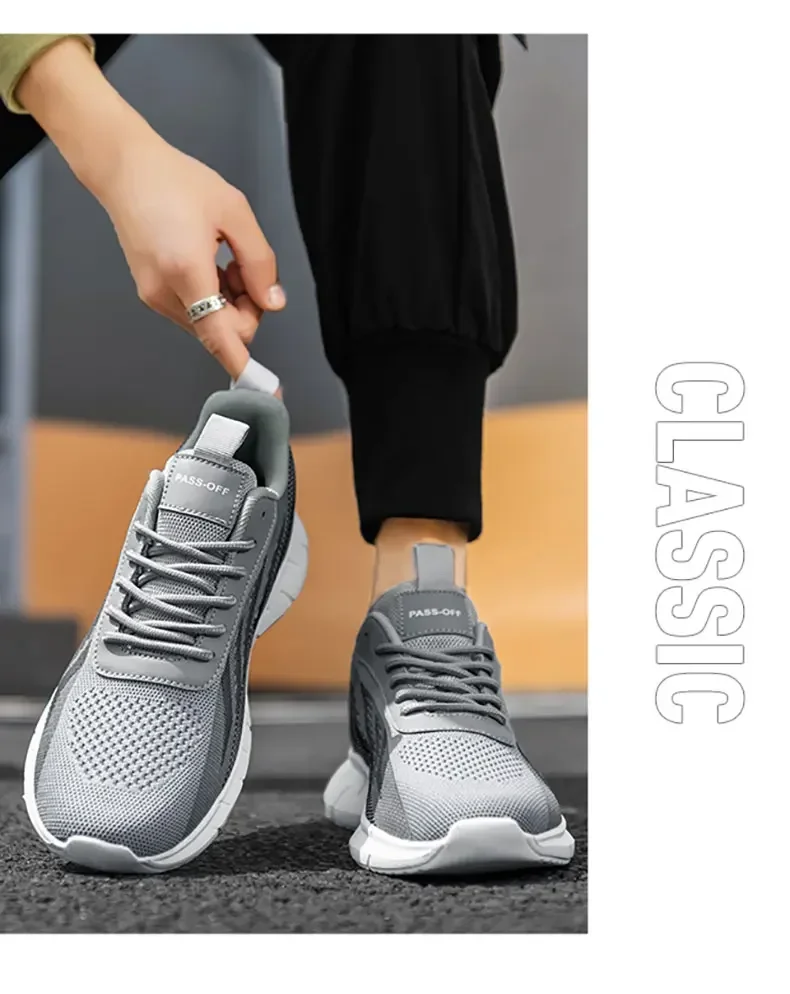 Herren Walking Running bequeme Tennis schuhe Adult Fashion Sneakers Walking Classis neue Unisex Strick atmungsaktive Sport Tenis Schuhe – Detail 23