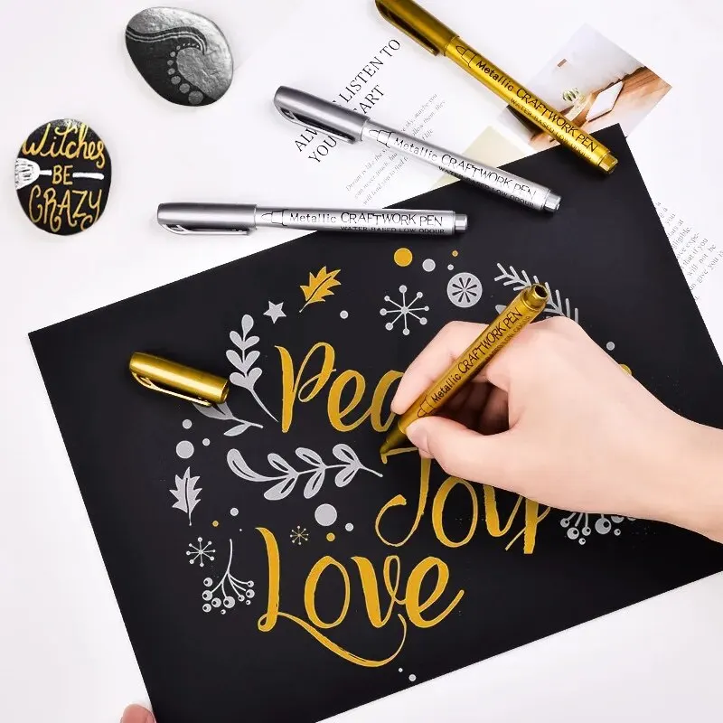 Paint Marker Pen 1Set DIY Metal Waterproof Permanent Craftwork Resin Mold Pen Art Painting Easter Decoration