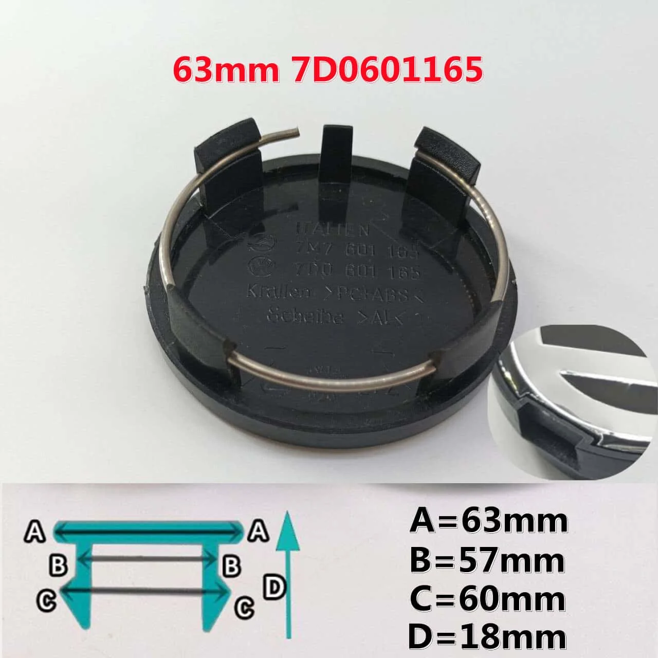 10PCS Full Black Wheel Center Caps Hub Covers - Car Styling Accessories