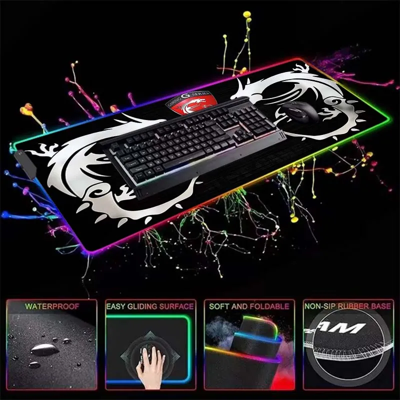 Msi 콺 е Xxl ũ RGB ӿ Ʈ,  Ʈ ׼, Ű ̸ ī, ǻ 콺 е, ִϸ̼ PC ĳ, ӵ 콺