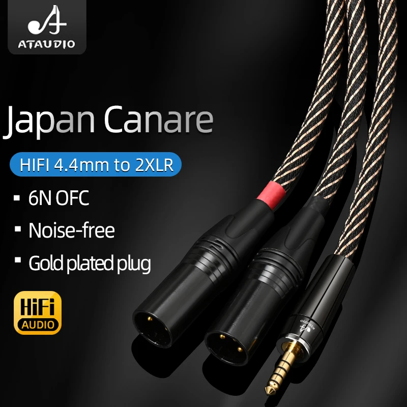 Hi-end hifi audio 4.4mm na XLR kabel pro telefon směšovače 6N OFC vyrovnané 4.4mm hever na 2XLR pánský anebo ženské adaptér Y rozbočovač kabel