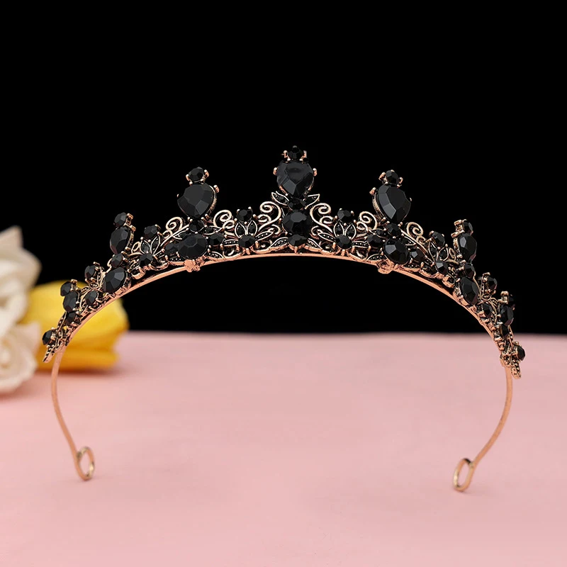 Corona Da Principessa Con Cristalli E Strass – Diadema Regolabile Per Sposa, Ballo E Concorsi - 5