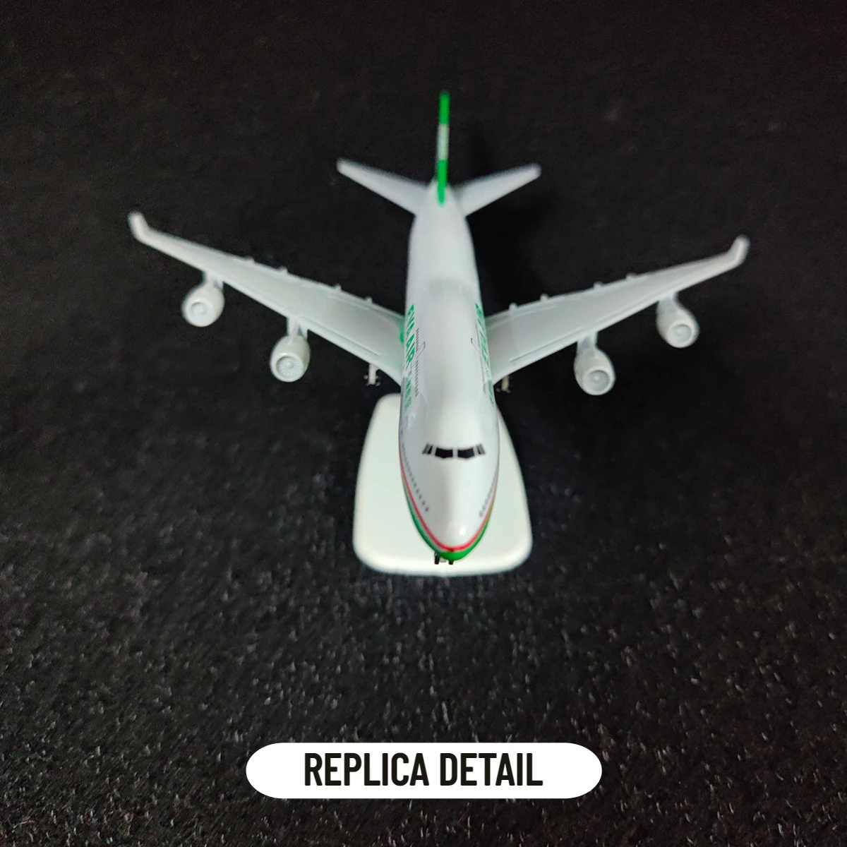 금속 항공기 모형 복제 EVA Air B747 비행기 체중계 미니어처 아트 장식, 다이캐스트 항공 소장 장난감, 1:250