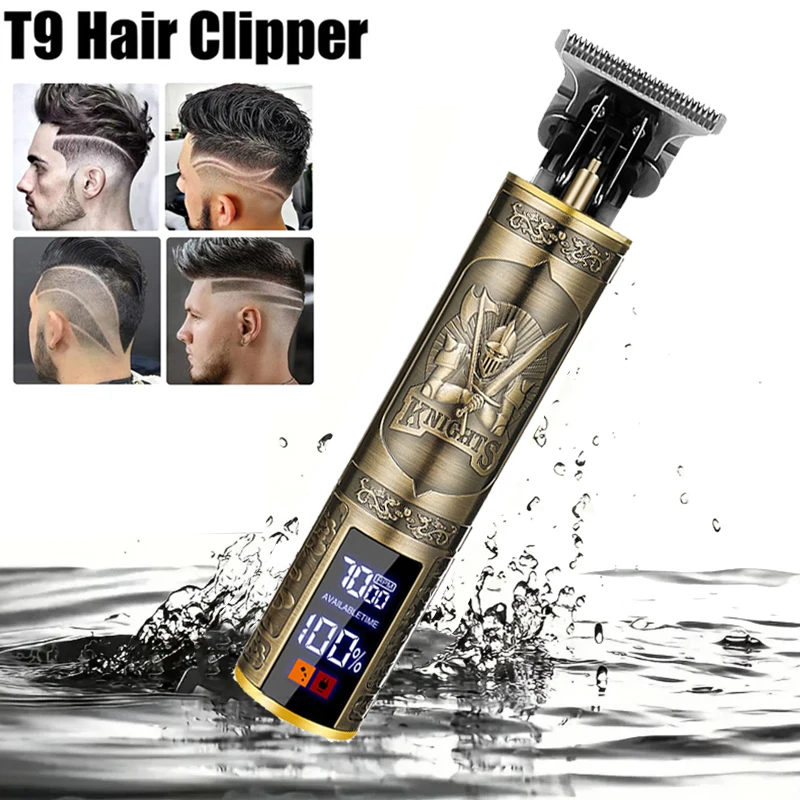 Electric Men's Vintage Hair Clipper T9 Professional Carving Cordless USB Fast Charging Hair Clipper / Hair Clipper Accessories