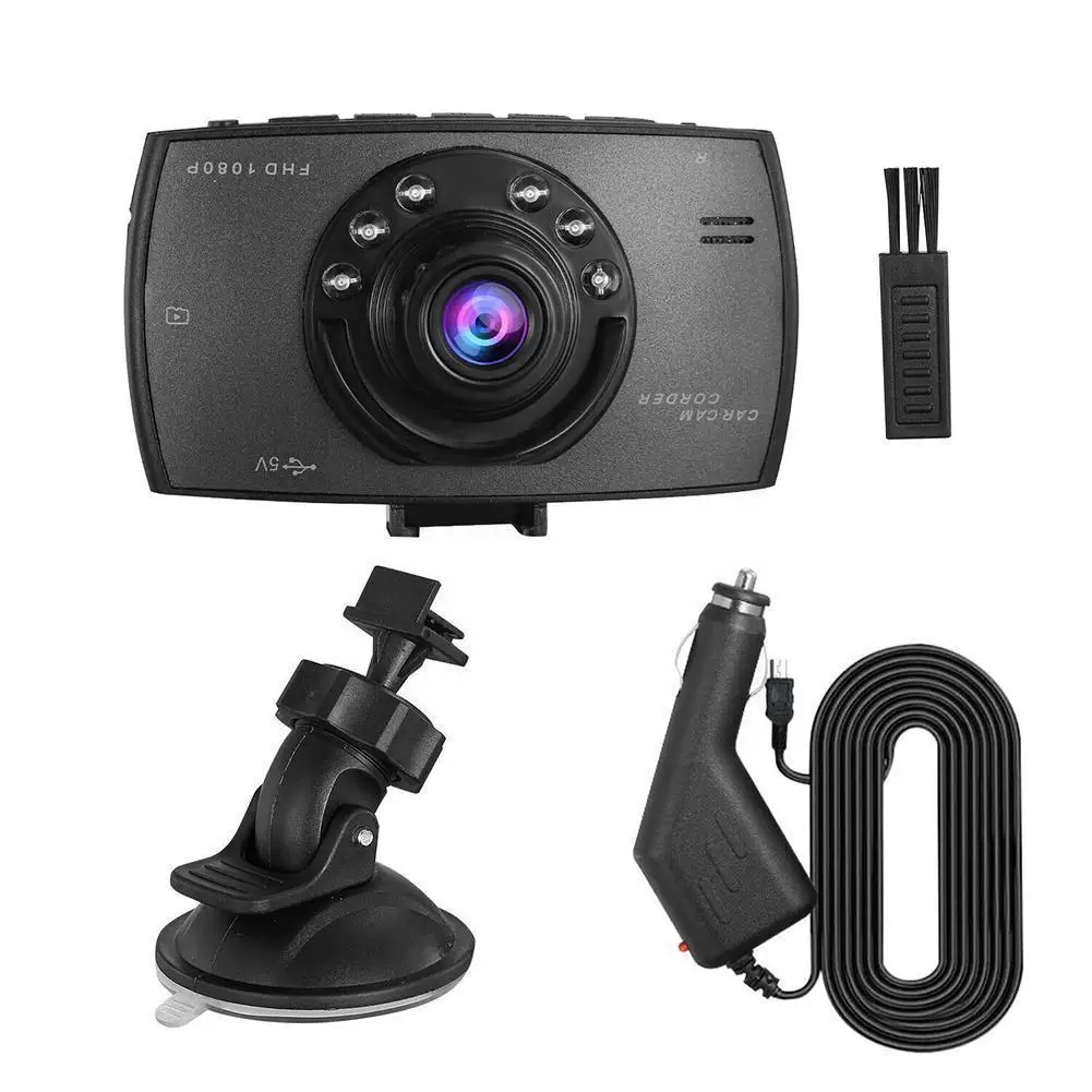 Dash Cam Dual Lens 1080p Recording Car Camera Dvr Night 300mah Builtin