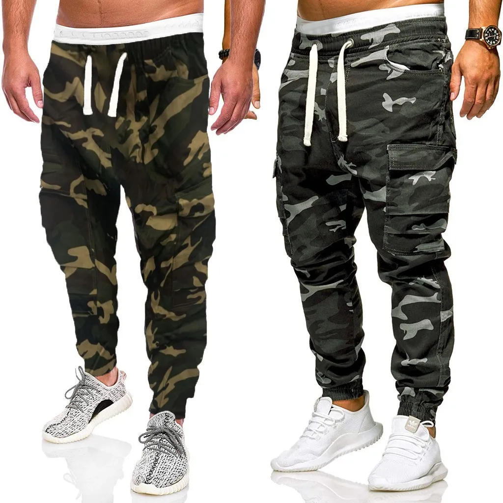 

Men'S Camouflage Pants Fashion Trend Skinny Slim Fit Cargo Pants Causal Handsome All-Match Pants With Pockets Large Size