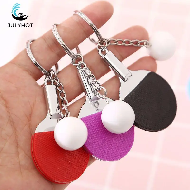 

Sport Ping Pong Table Tennis Ball Badminton Bowling Ball Keychain Key Chain Keyring Key Ring Souvenir Gift Ornament
