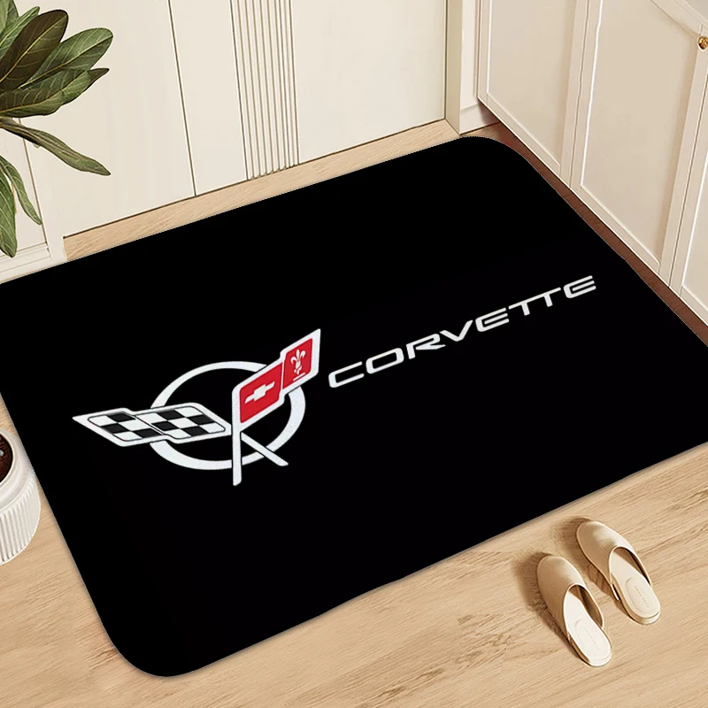 

House Entrance Mat C-Corvettes Sleeping Room Rugs Bedroom Kitchen Floor Carpet Anti Slip Doormat Entrance Door Home Decorations
