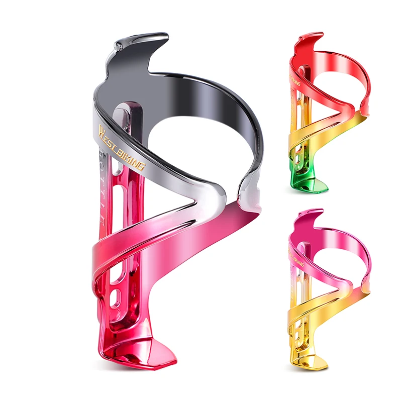 Bicycle Bottle Holder Lightweight MTB Water Bottle Cages Colorful Gradient Plated Holder Mountain Road Bike bicycle water bottle cage bicycle bottle holder