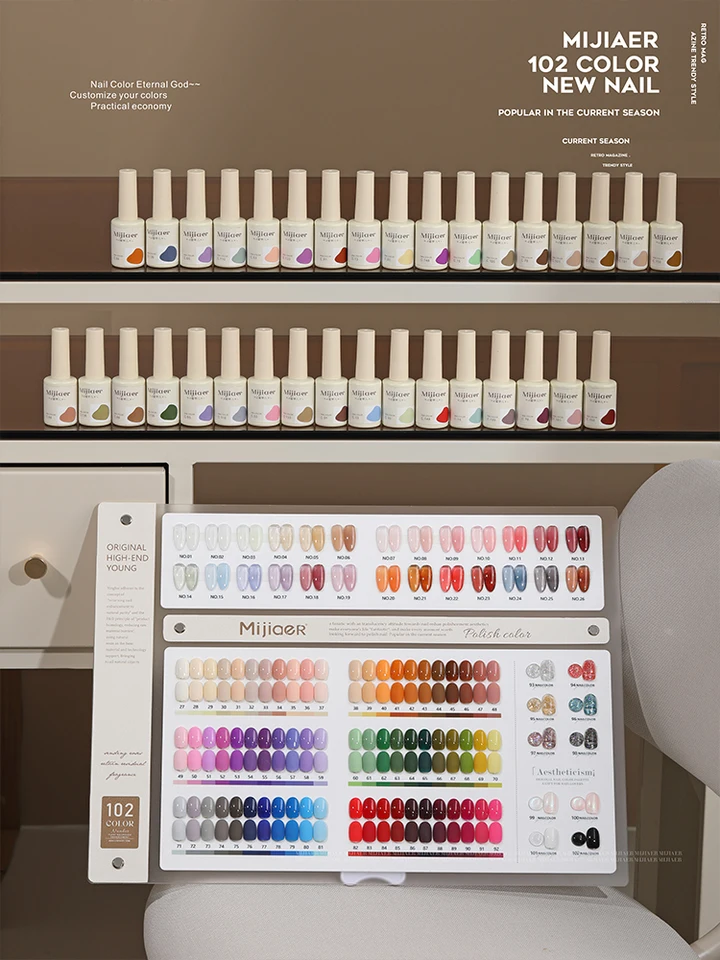 Mijiaer 102 Colors Gel Nail Polish Set Gel Polish Set Easy Soak