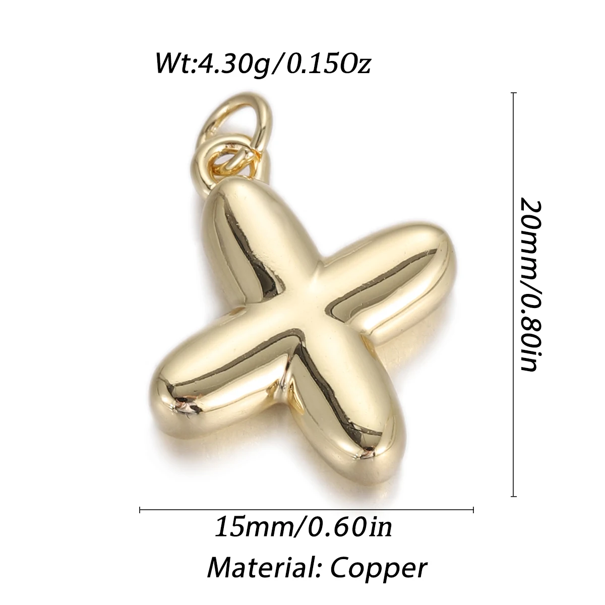 Gold Alphabet Charms: Stylish 26-Letter Pendant Set for Custom Jewelry Crafting