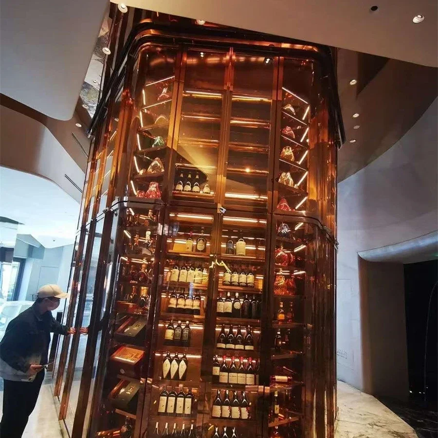 Wine cabinet modern bar cabinet standing floor constant temperature cooler wine cellar storage racks