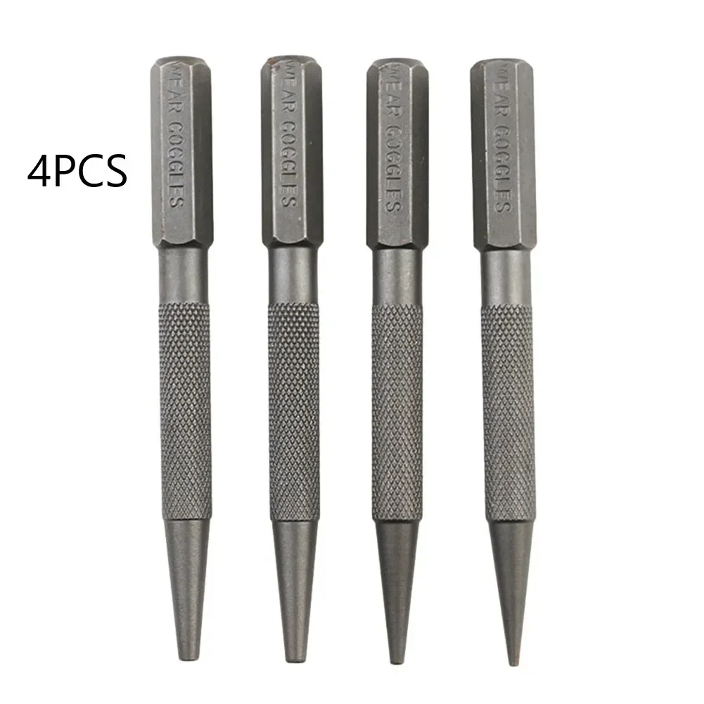 4Pcs Center Punching Nail Puncher 0.8/1.6/2.4/3.2mm For Manufacturing Maintenance Positioning Machinery Tools Accessories